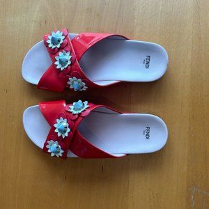 FENDI Flowerland Slides Size 38 (US 8)